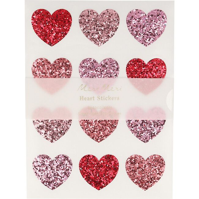 Glitter Heart Stickers | Maisonette