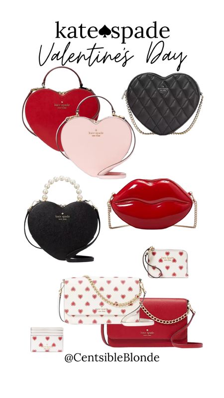 Valentine’s day handbags
Kate spade handbags
Red purse 
Heart purse
Lips purse
Valentine’s day purse 
Heart wallet 


#LTKitbag #LTKsalealert #LTKSeasonal