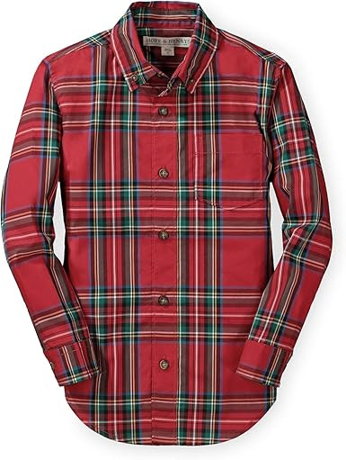 Amazon.com: Hope & Henry Boys' Long Sleeve Stretch Poplin Button Down Shirt: Clothing, Shoes & Je... | Amazon (US)