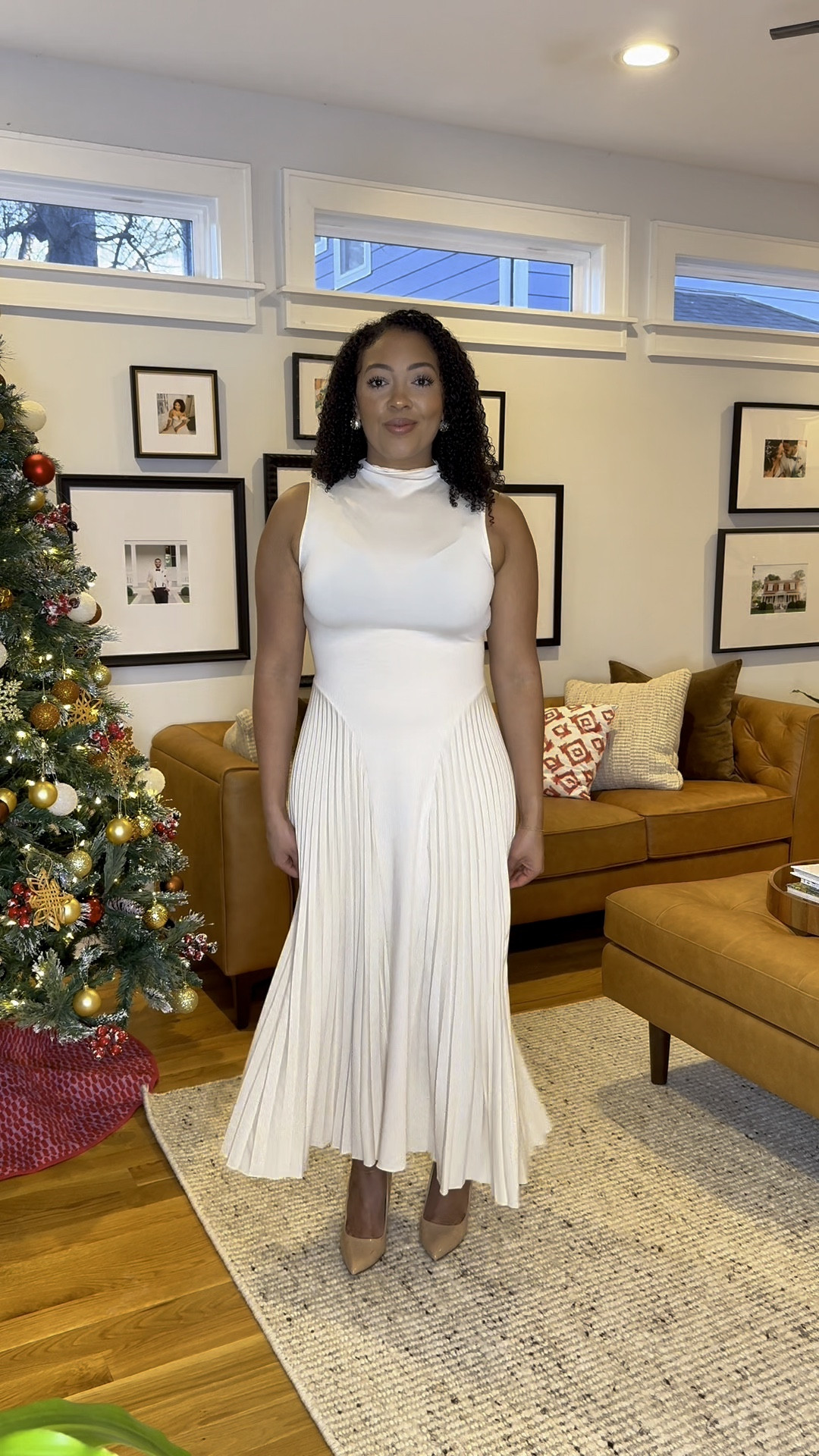 I love this classic white dress for a holiday party or even to church! Throw on a fur and you’re going to be the Belle of the ball my love! 

#LTKFindsUnder50 #LTKSeasonal #LTKMidsize