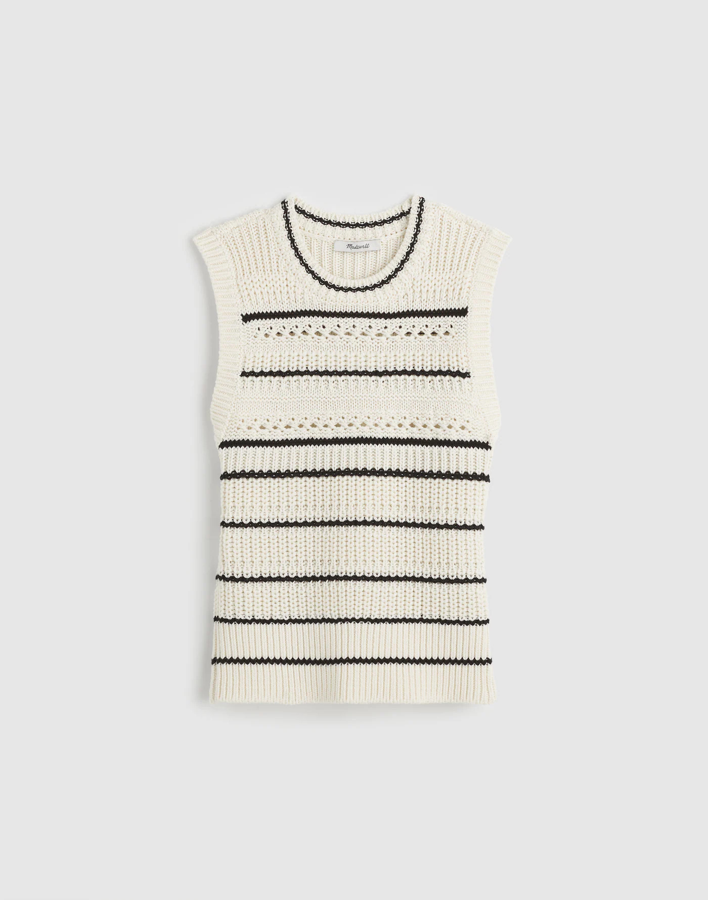 Striped Sweater Vest in 100% Cotton | Madewell | Madewell