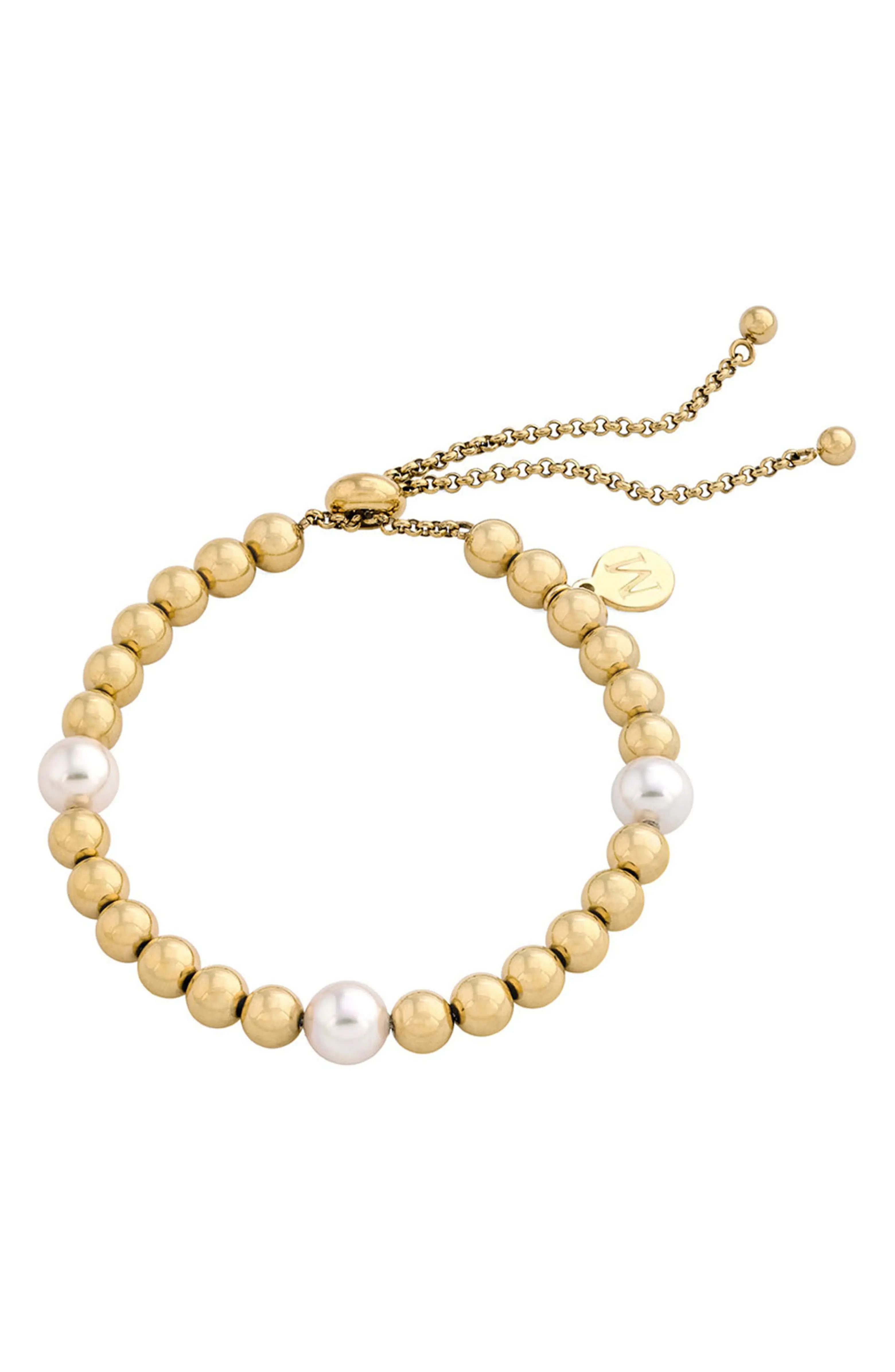 Simulated Pearl & Bead Bracelet | Nordstrom