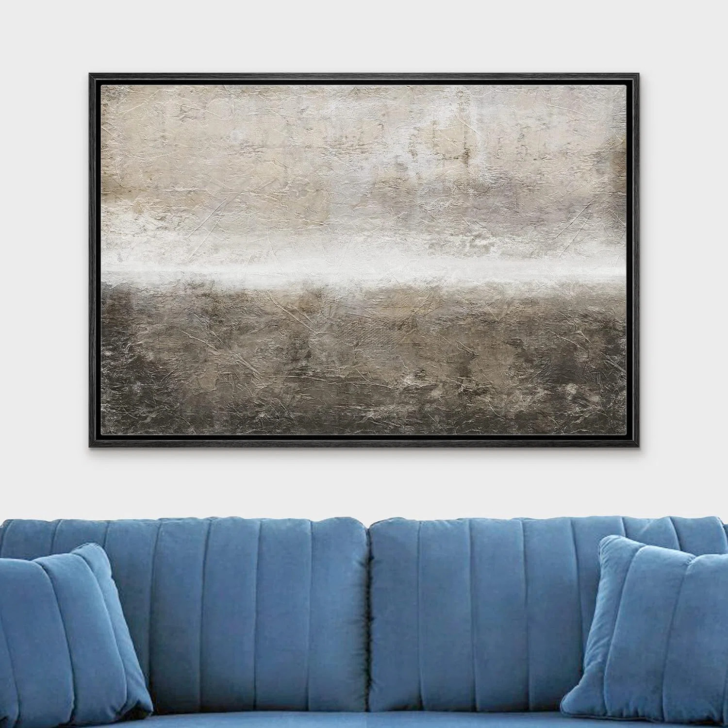 IDEA4WALL Minimal Landscape Minimal Brown Brush Stroke Pastel Abstract Landscape Contemporary Art... | Wayfair North America