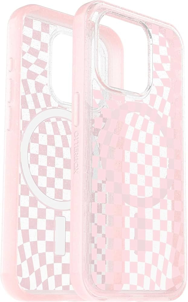 OtterBox iPhone 14 Pro Max (Only) Symmetry Clear Series+ Case - Checkmate (Pink) - Ultra-Sleek - ... | Amazon (US)