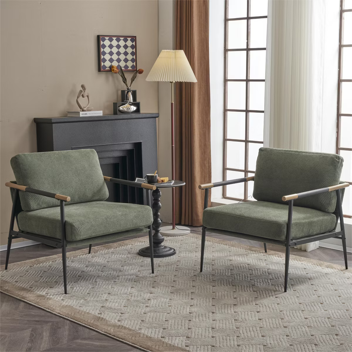 Dexmalle Mid-century Accent Chair Armchair with Metal Frame | Target