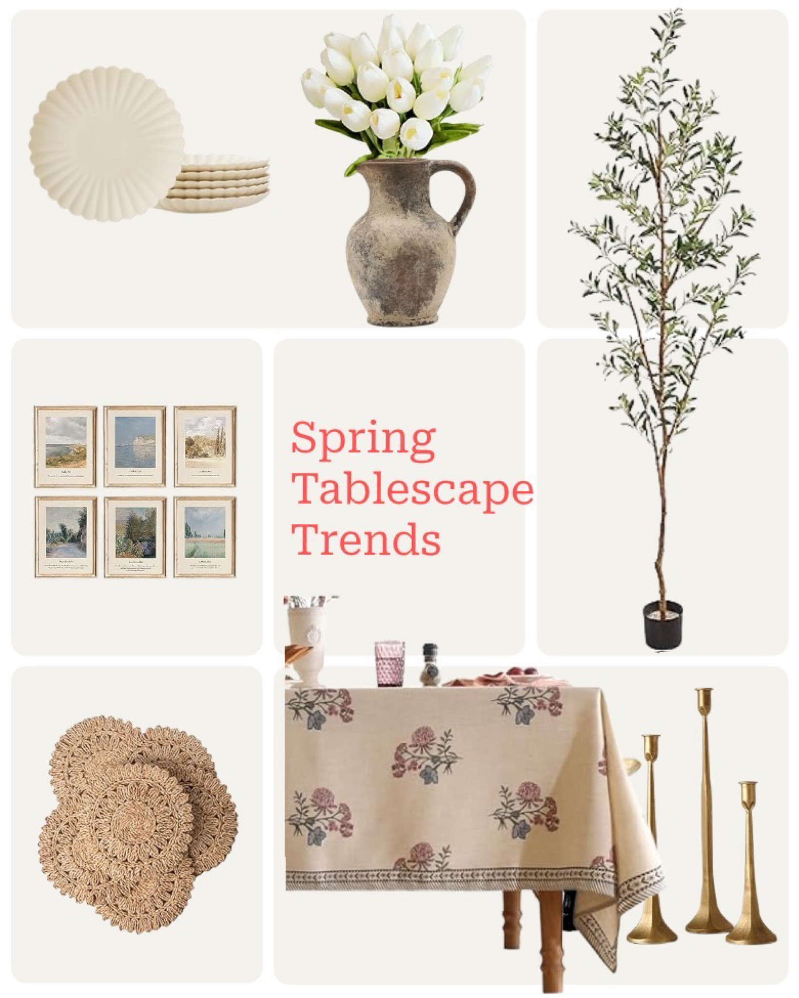 A beautiful spring tablescape with items from Amazon 2025

Amazon home decor, dining room decor, floral table cloth, stone vase, faux tulip florals, Bible wall art, olive tree, woven placemats 

#LTKHome #LTKSeasonal #LTKStyleTip
