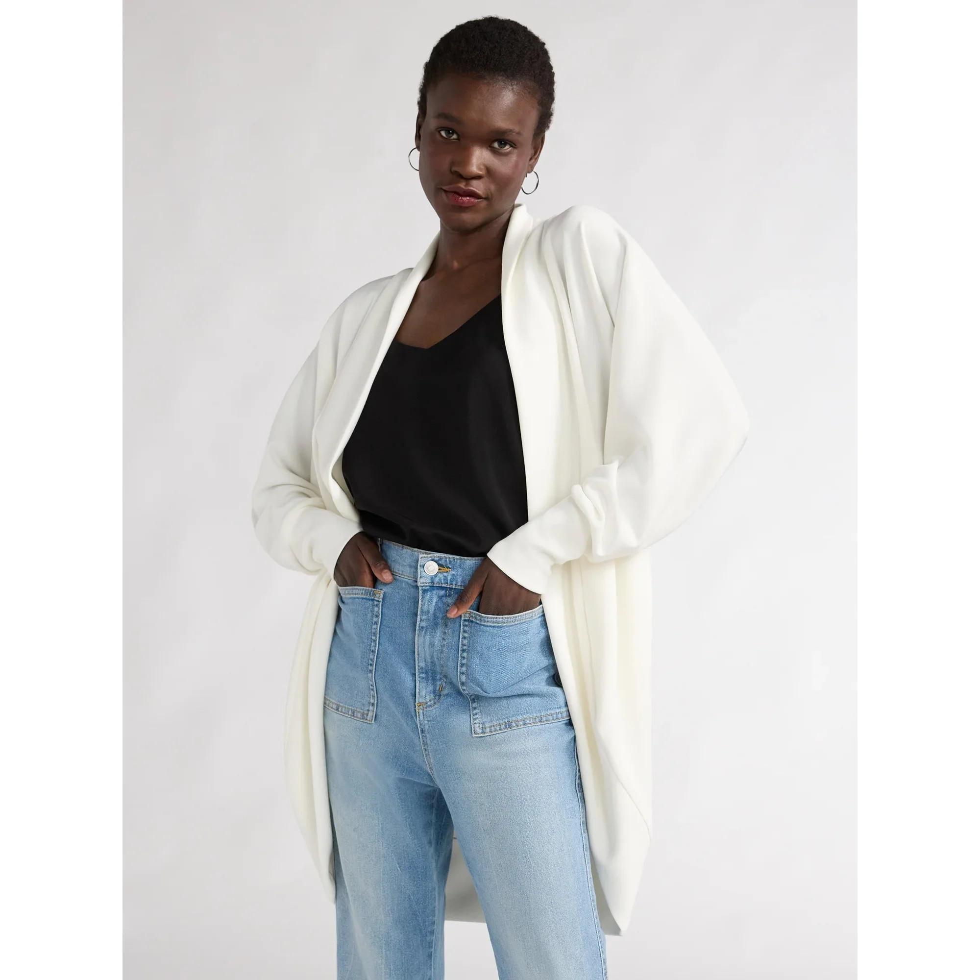 Scoop Women’s Ultimate ScubaKnit Cardigan, Sizes XS-XXL | Walmart (US)