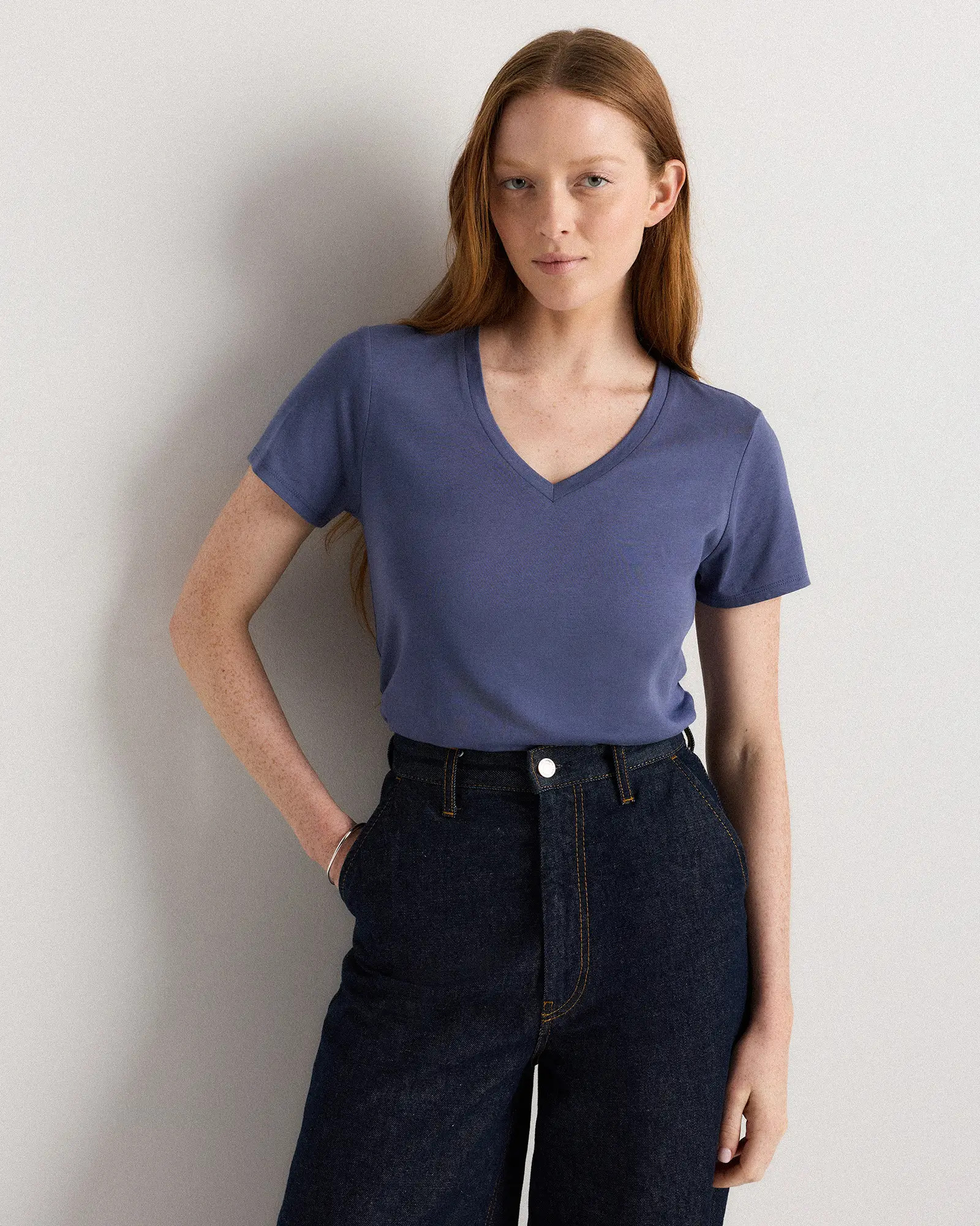 Cotton Modal V-Neck Tee | Quince