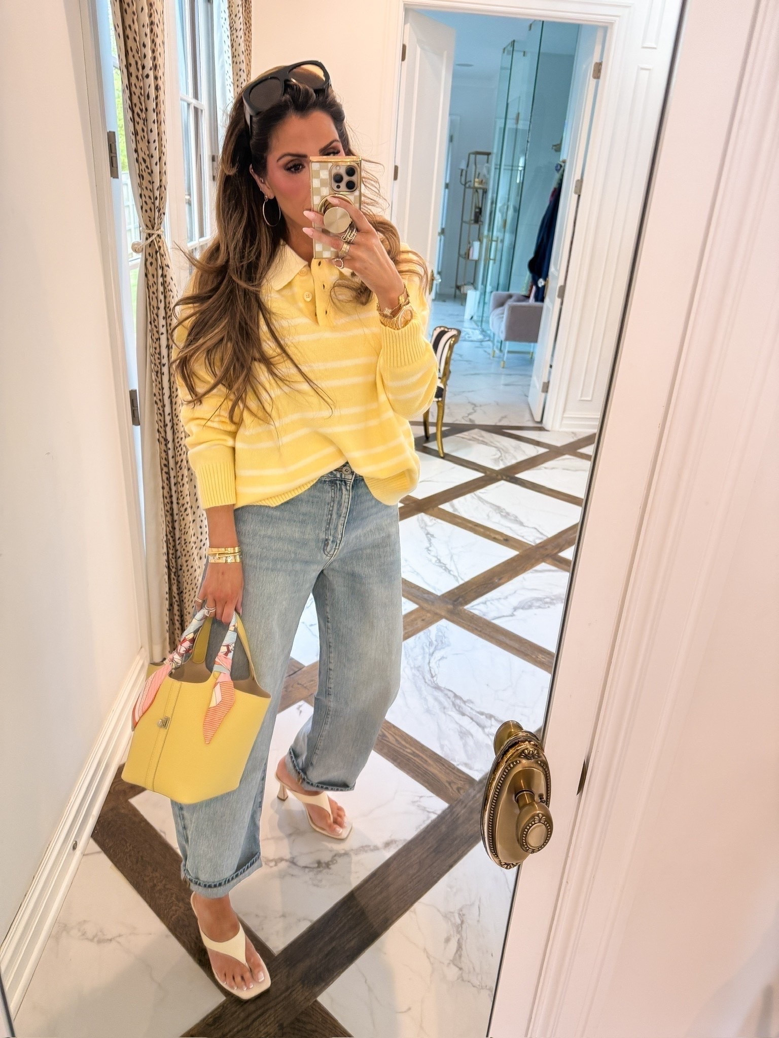 Wearing a size small in this yellow stripe polo and US size 8 in jeans!💛

Yellow polo sweater
Date night outfit
Nordstrom finds
Stripe sweater
Light wash jeans
Summer outfits
Emily Ann Gemma

#LTKgrwm #LTKootd #LTKSeasonal