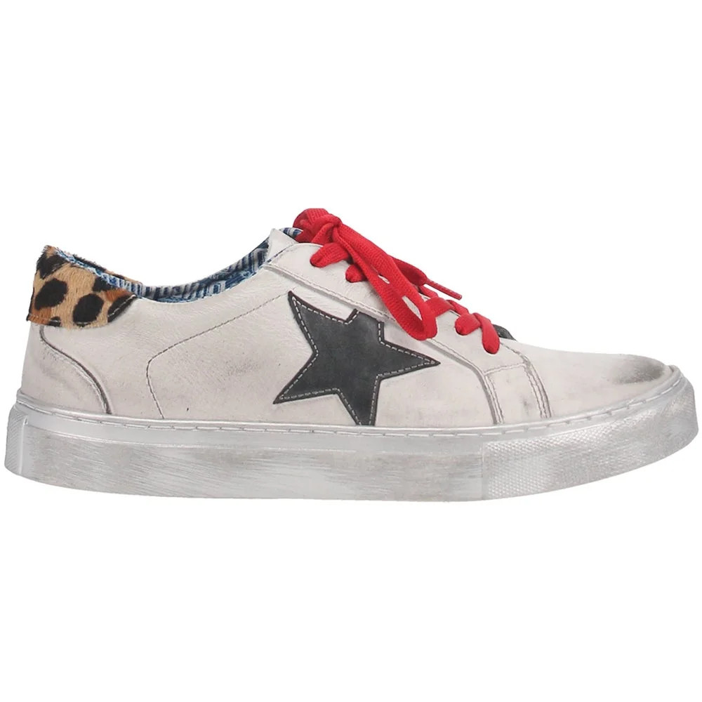 Dingo  Womens Dirty Bird Leopard Lace Up  Sneakers Shoes Casual | Walmart (US)