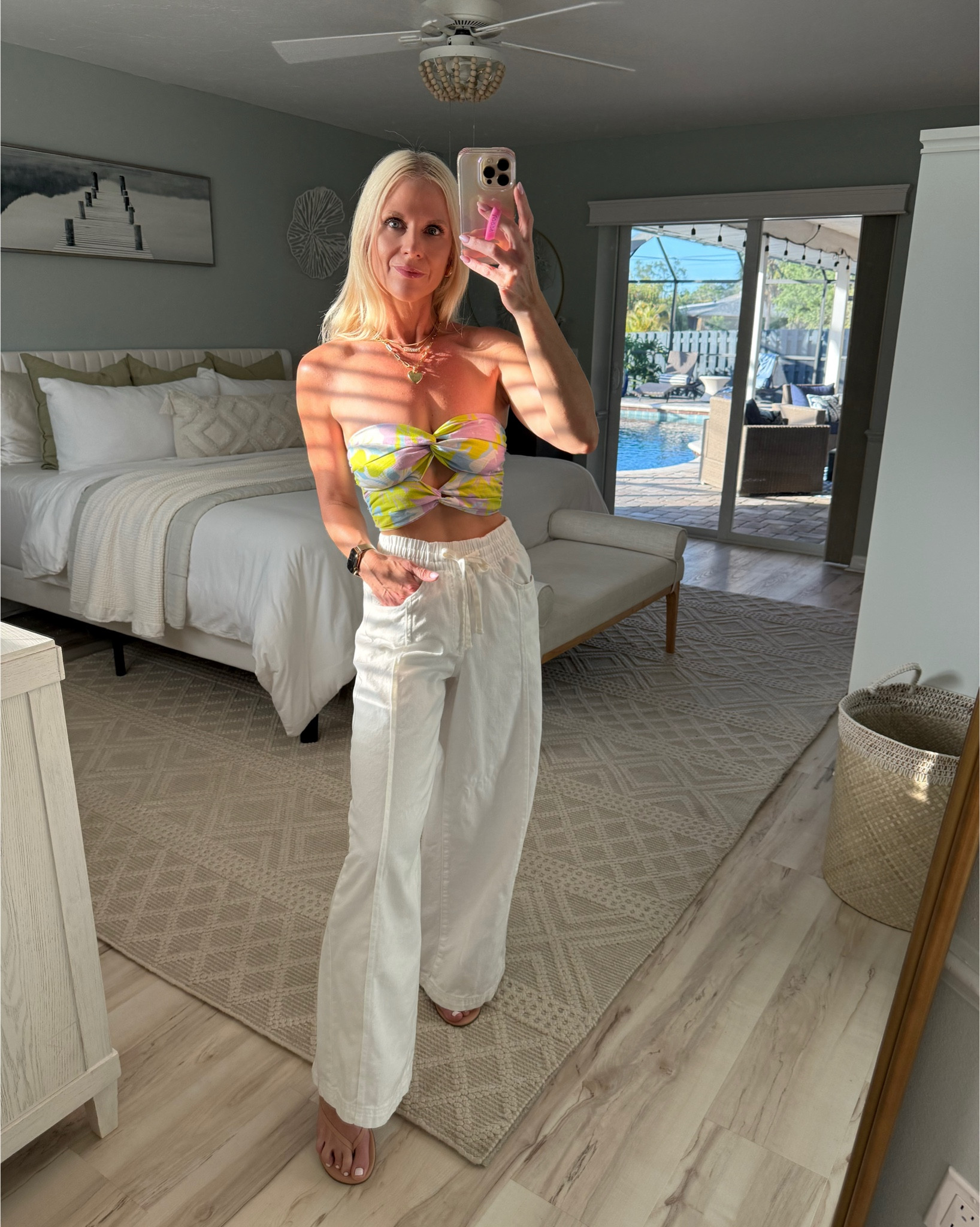 Tiki bar date outfit. Fun tropical vacation outfit idea. Top is Blanco by Nature purchased at local beach boutique & I can’t link. I’ve linked several similar/fun options.  

#LTKootd #LTKOver40