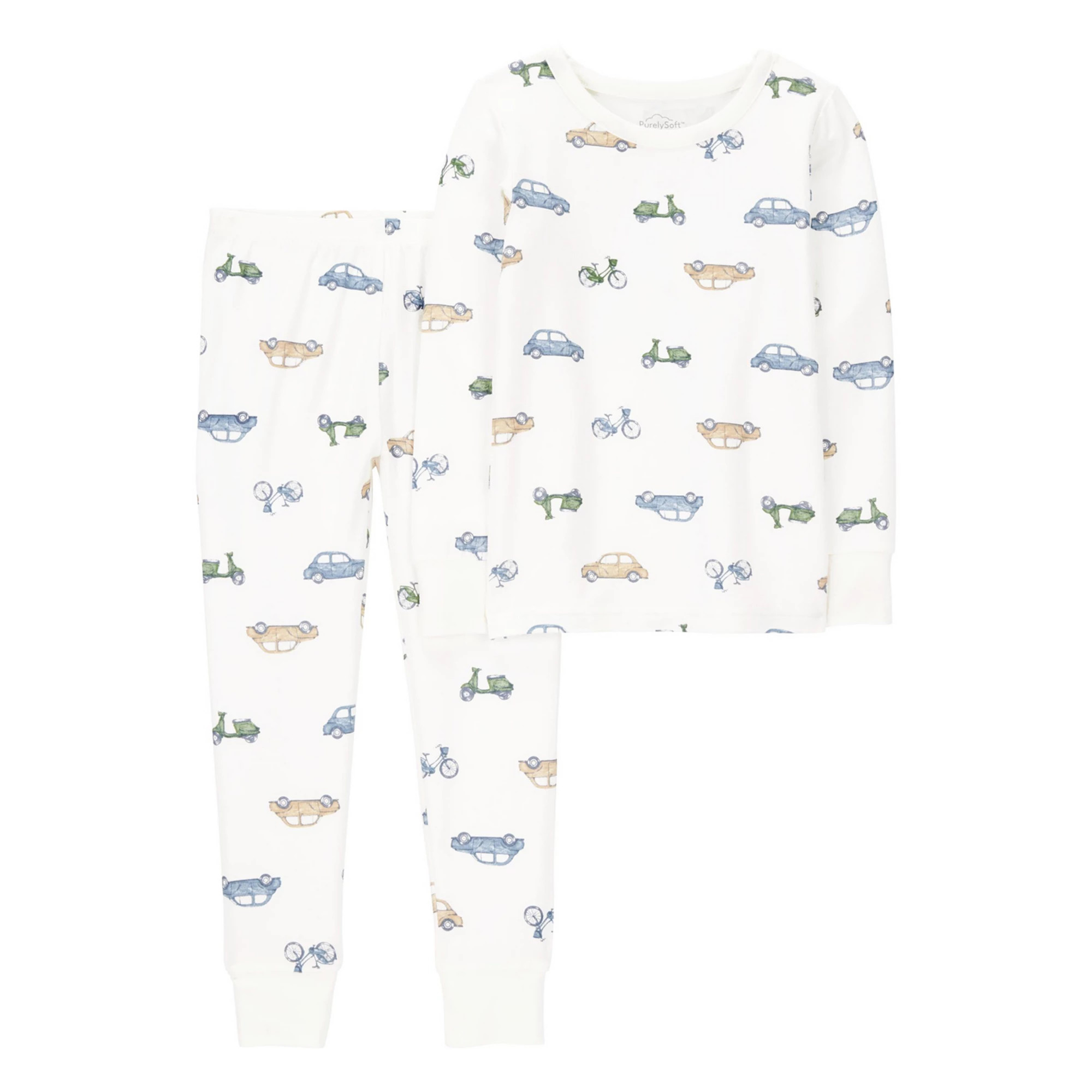 Toddler Boy Carter's 2-Piece Car Print PurelySoft Pajama Top & Pajama Pants Set | Kohl's
