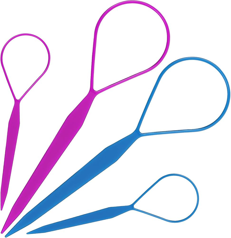 Teenitor 2 Pairs Hair Tail Tools, Hair Braid Accessories Ponytail Maker,French Braid Tool Loop fo... | Amazon (US)
