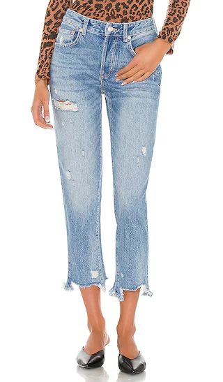 Free People Good Times Relaxed Jean in Blue. - size 25 (also in 24, 26, 27, 28, 29, 30, 31) | Revolve Clothing (Global)