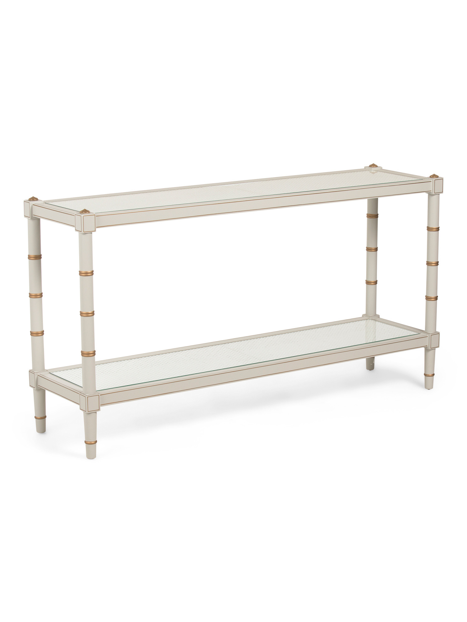 33x60x16 Conner Handpainted Cane Console Table | TJ Maxx