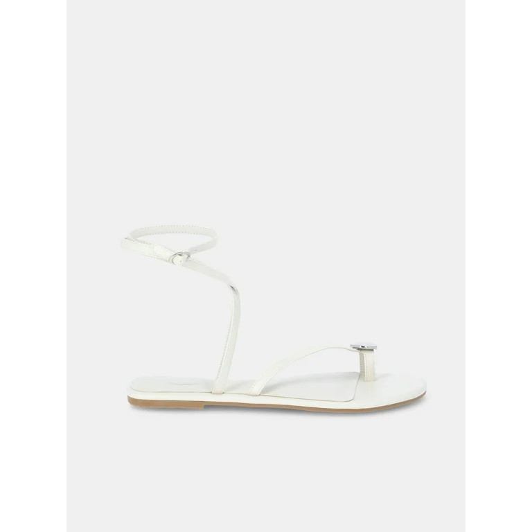 Scoop Women's Flat Strappy Sandals with Adjustable Strap - Walmart.com | Walmart (US)