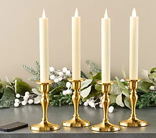 Luminara Set of (2) Wax-Dipper Taper Candles with Remote - QVC.com | QVC
