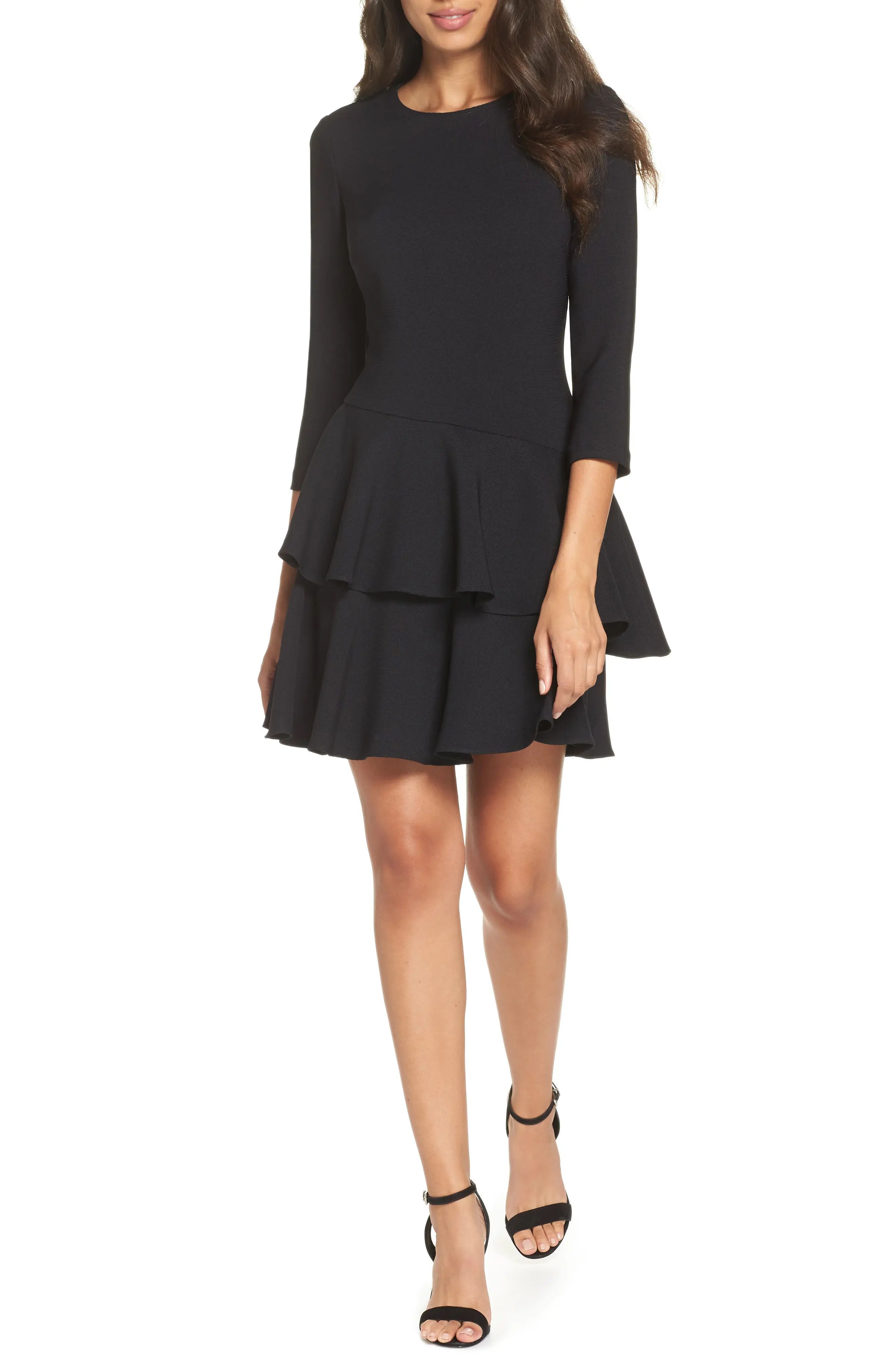 Eliza J Tiered Ruffle Knit Dress (Regular & Petite) | Nordstrom