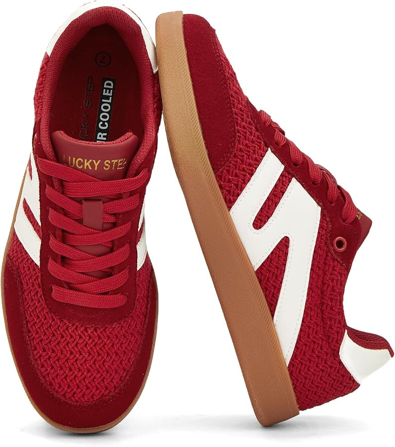 LUCKY STEP Women Retro Gum Sole Fashion Sneakers | Amazon (US)