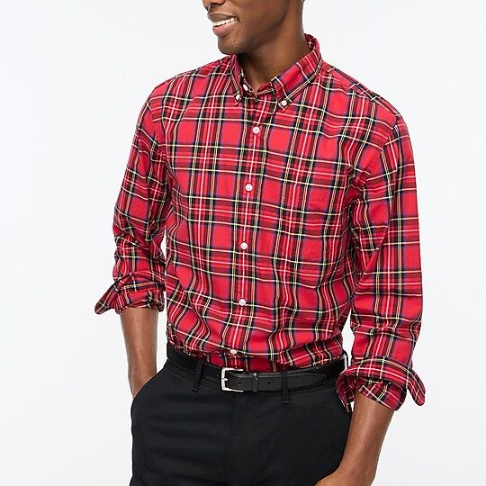 Holiday tartan flex casual shirt | J.Crew Factory