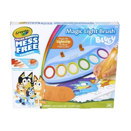 Crayola Color Wonder Bluey Magic Light Brush, Mess Free Kids Painting Set, Toddler Activities, Educational Toys, Easer Gifts for Ages 3 & Up | Walmart (US)