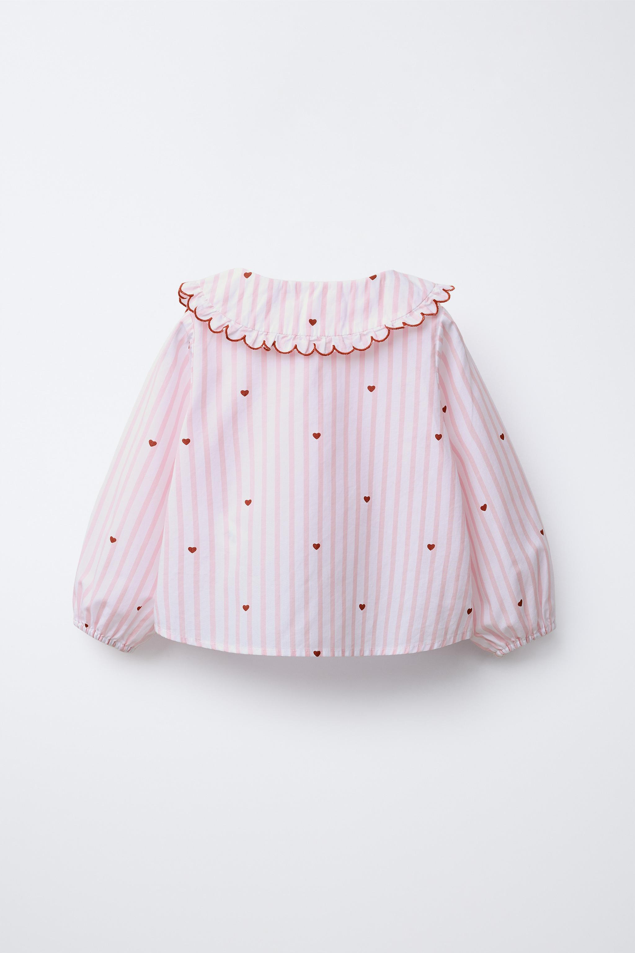 STRIPED AND HEART SHIRT | Zara US