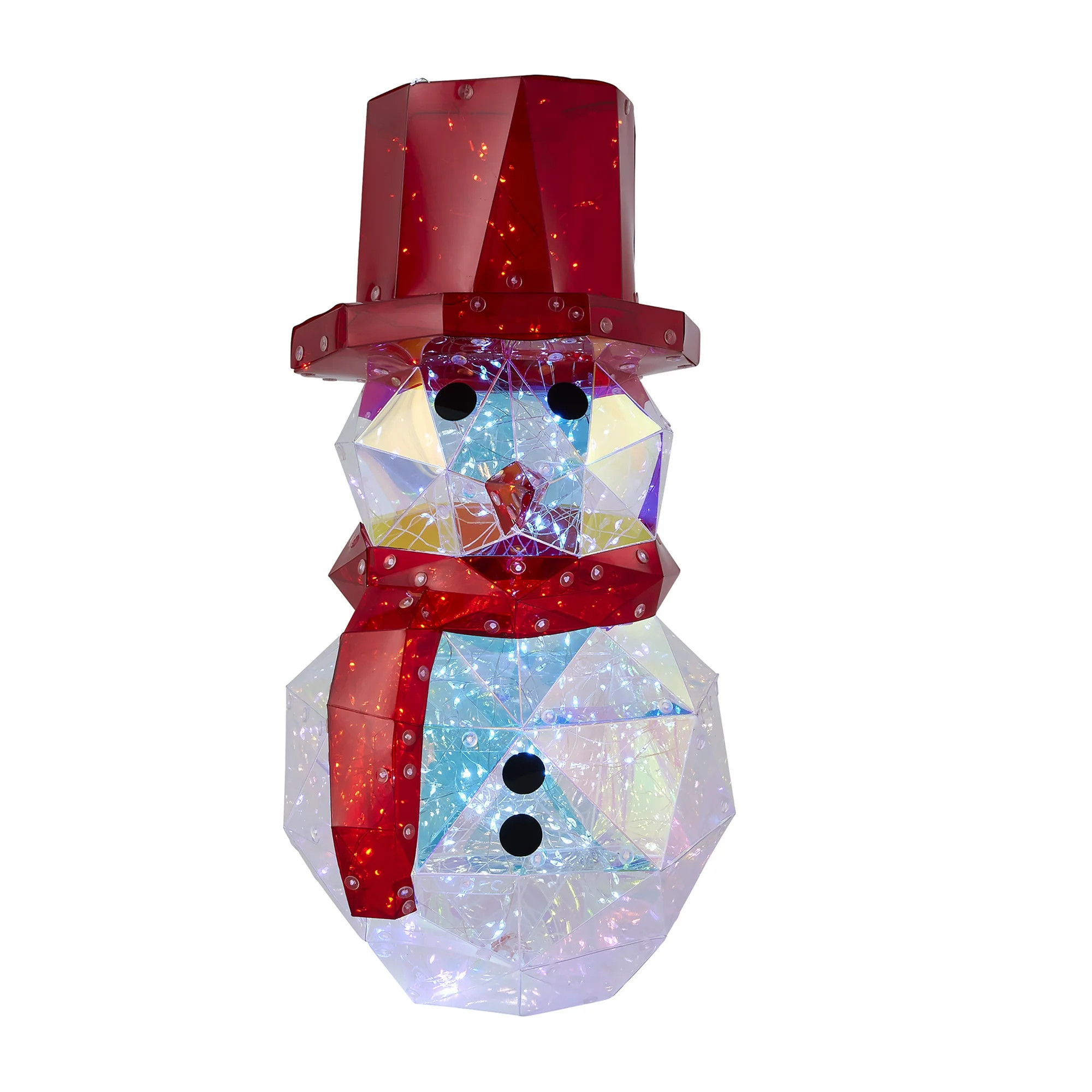 Seasonal LLC Christmas LED Lights - Prismatic Iridescent Snowman 16" | Walmart (US)