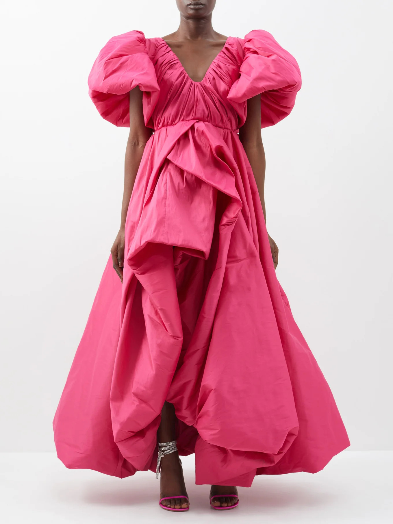 Manifestation puffed asymmetric gown | Matches (US)