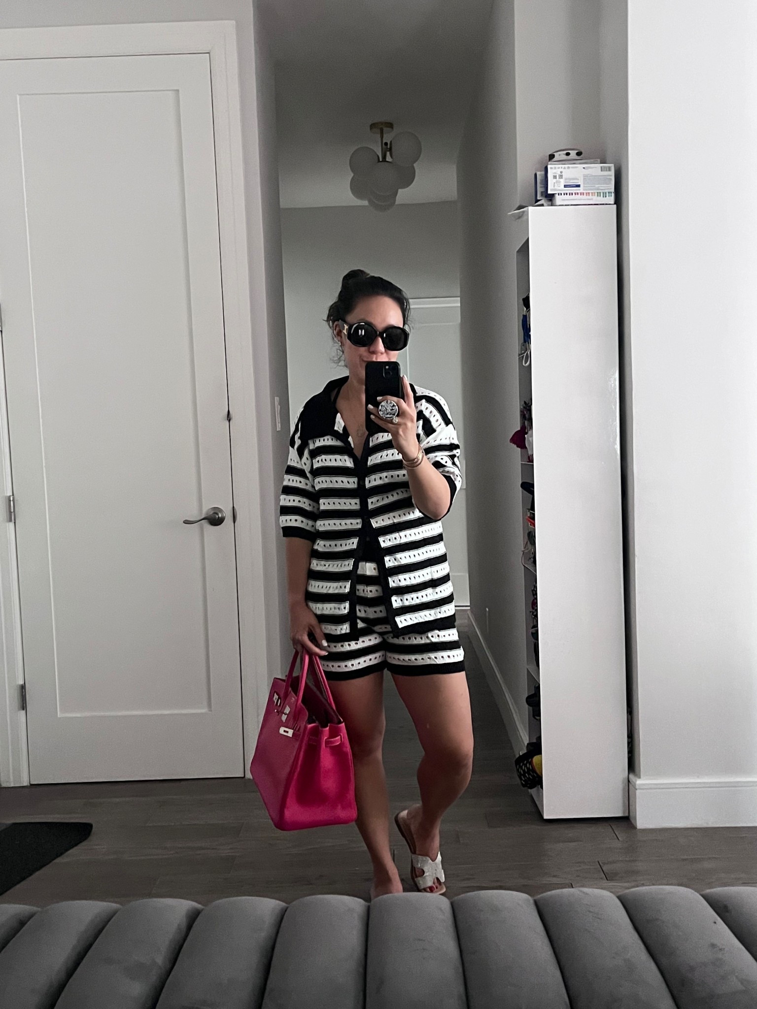 Stripe swim cover-up set. Easy outfit. I’m wearing an xs. Shorts are high-rise and on the long side for us short girls.

#LTKootd #LTKTravel #LTKSwim