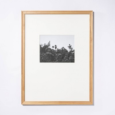 18" x 24" Matted to 8" x 10" Gallery Frame Natural Wood - Threshold™ designed with Studio McGee: Beveled Acid-Free Mat | Target