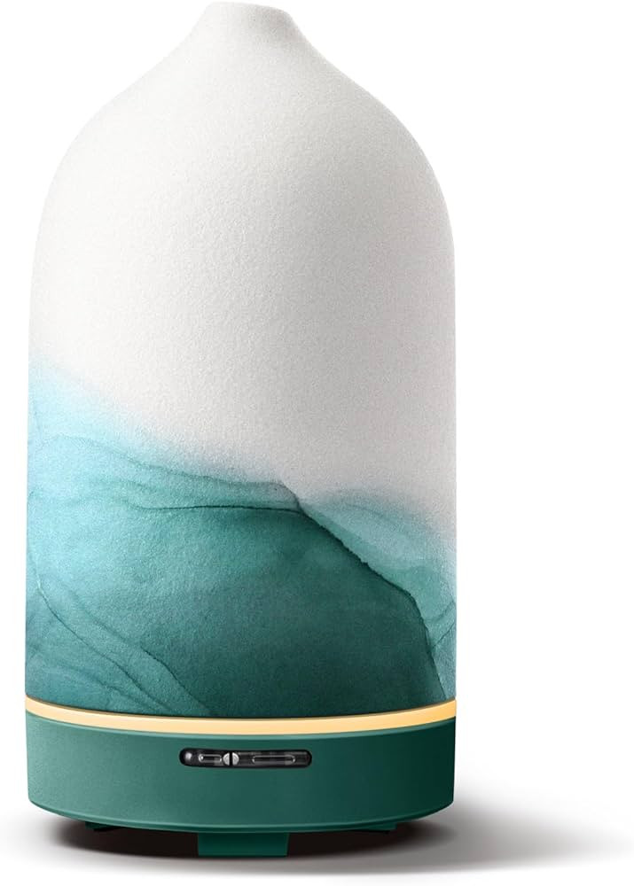 Wanlola Ceramic Diffuser,Essential Oil Diffuser for Aromatherapy,120ml Green Stone Modern Diffuse... | Amazon (US)