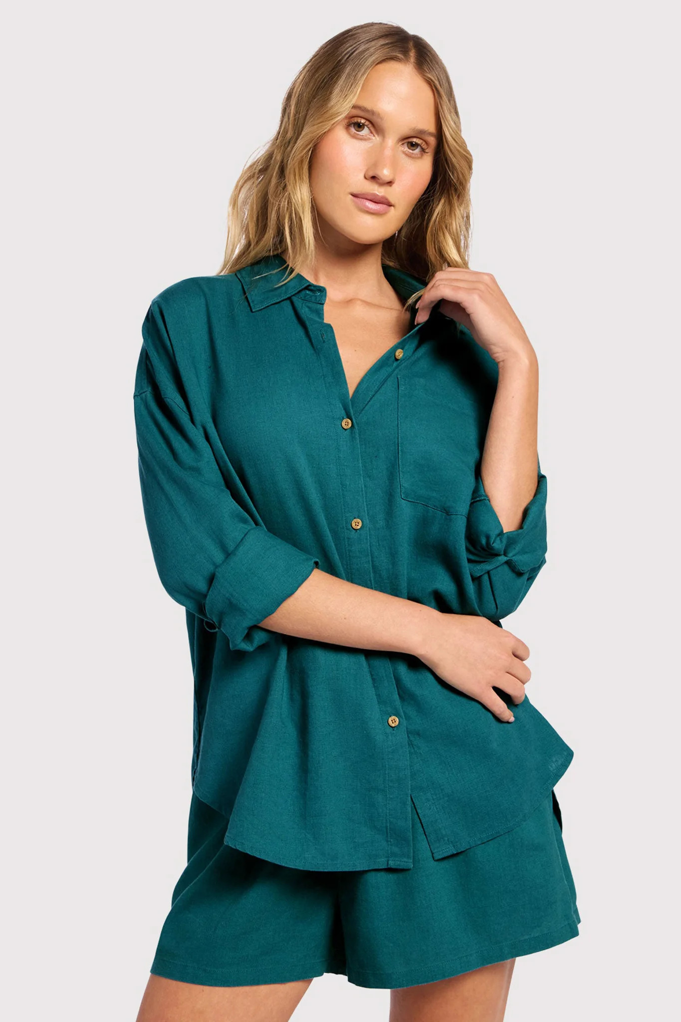Linen Boyfriend Shirt | Nuuds US