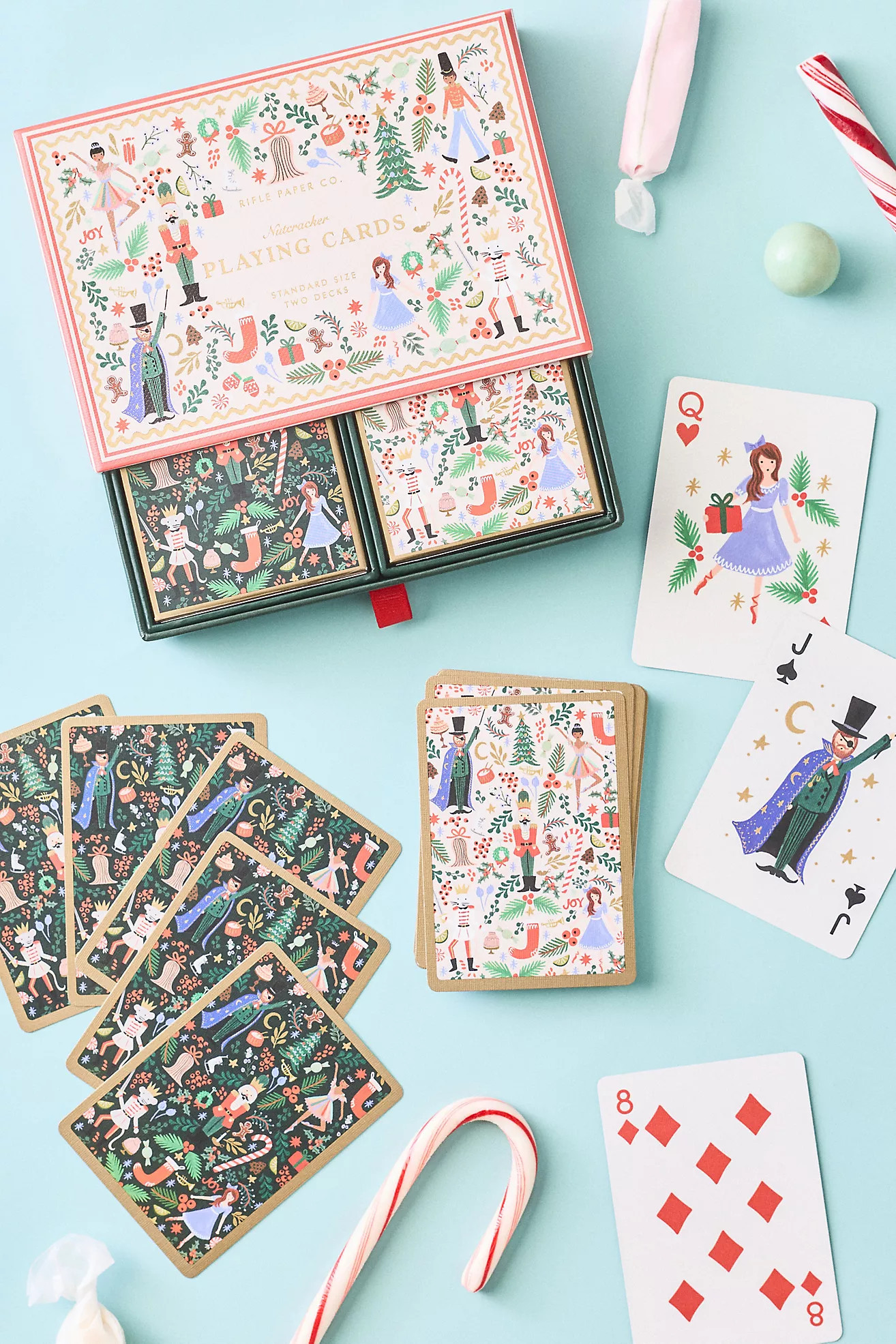 Rifle Paper Co. Holly Jolly Nutcracker Playing Cards, Set of 2 | Anthropologie (US)