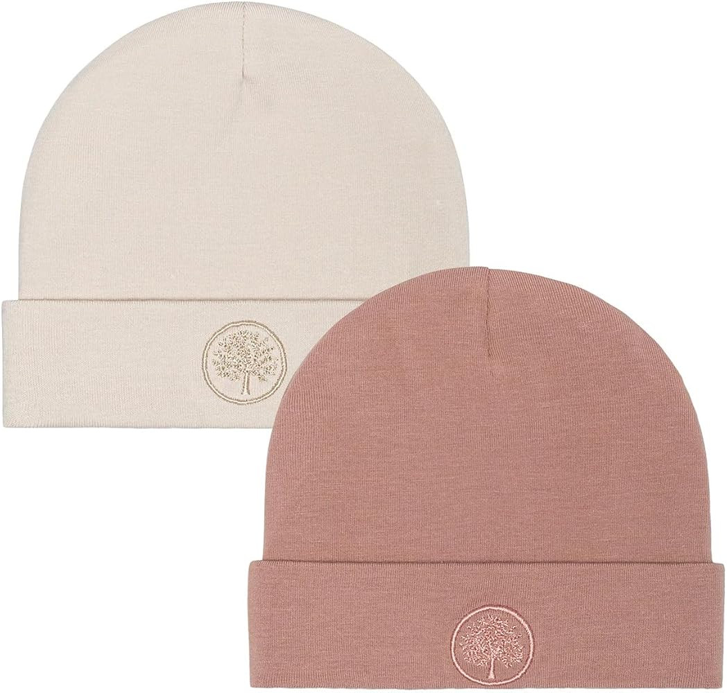Parker Baby Beanie Hat Set 2-Pack | 100% Cotton Jersey | Double-Layered & Comfortable Fit for 0-3... | Amazon (US)