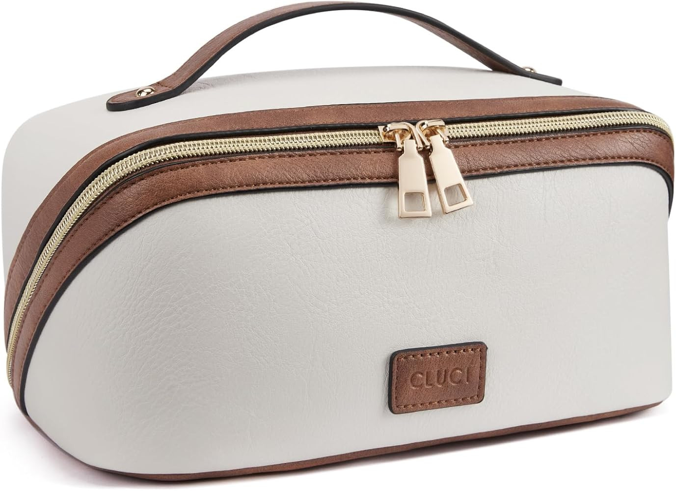 Makeup Bag for Women, Large Capacity Travel Cosmetic Bags, PU Leather Waterproof Toiletry Bag, wi... | Amazon (US)