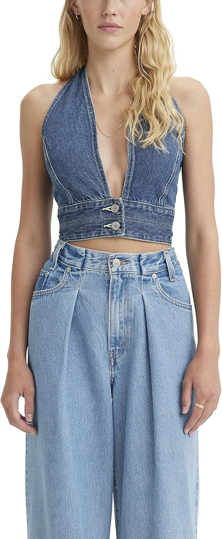 Levi's Women's Daisy Denim Halter Top | Amazon (US)