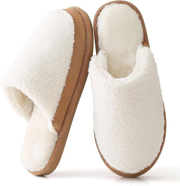 Parlovable Women's Memory Foam House Slippers - Polar Fleece Lining Non-Slip Indoor Shoes | Amazon (US)