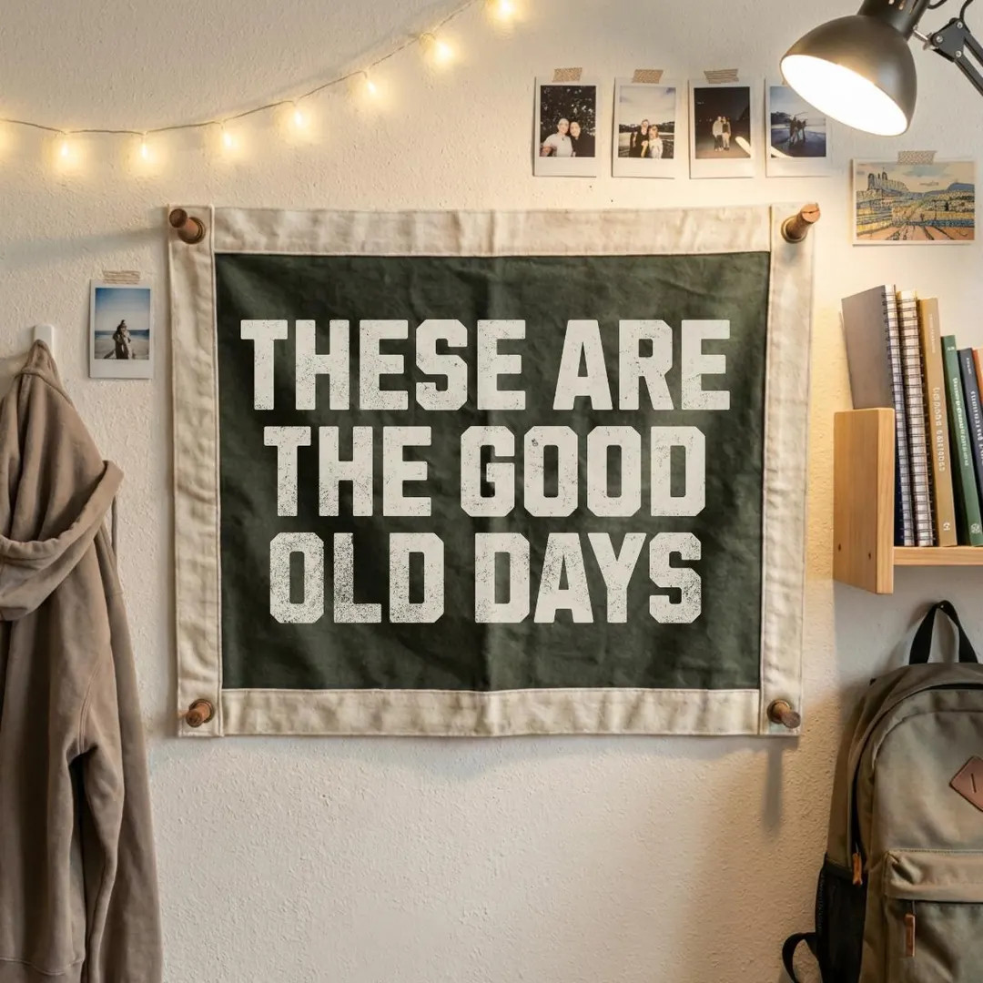 These Are The Good Old Days – Cotton Banner | Minimalist Wall Art, Nursery Decor | Etsy (US)