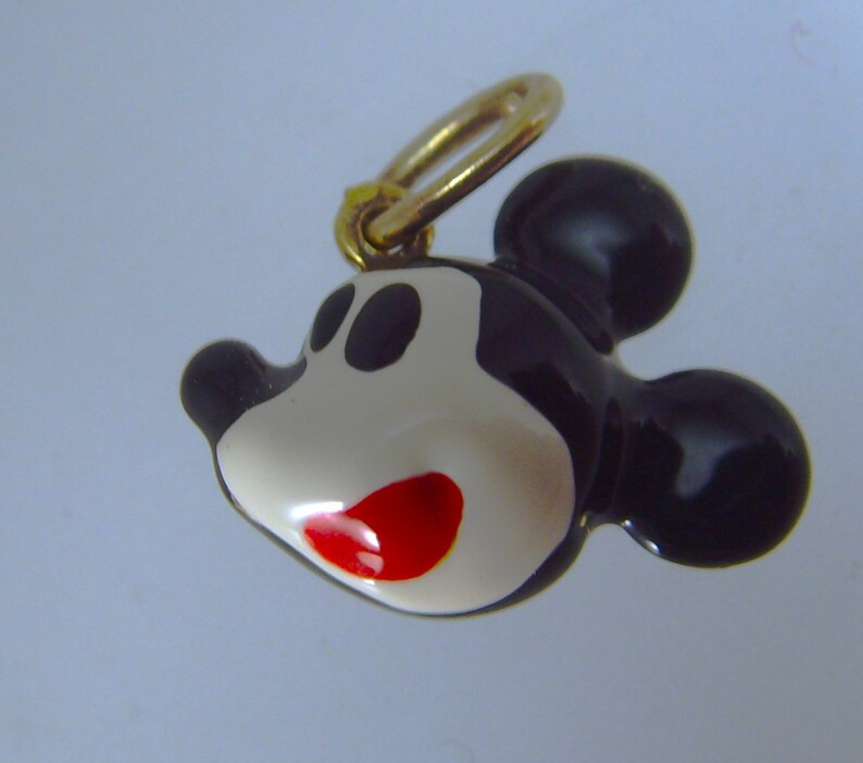 Vintage 9ct Gold 2002 Hallmarked Enamel Mickey Mouse Charm - Etsy | Etsy (US)