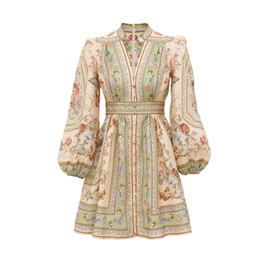 Roselight Plunge Mini Dress - Sage Tapestry Floral            
        
            

    
    
 ... | ZIMMERMANN (US, CA, EU, MENA)
