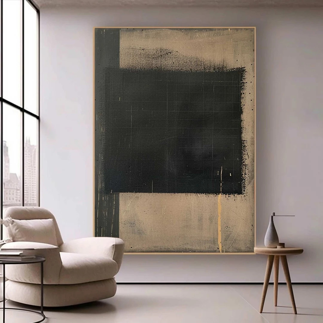 Black Painting on Canvas Wabi Sabi Painting Wabi Sabi Wall Art Black Brown Abstract Wall Art Blac... | Etsy (US)