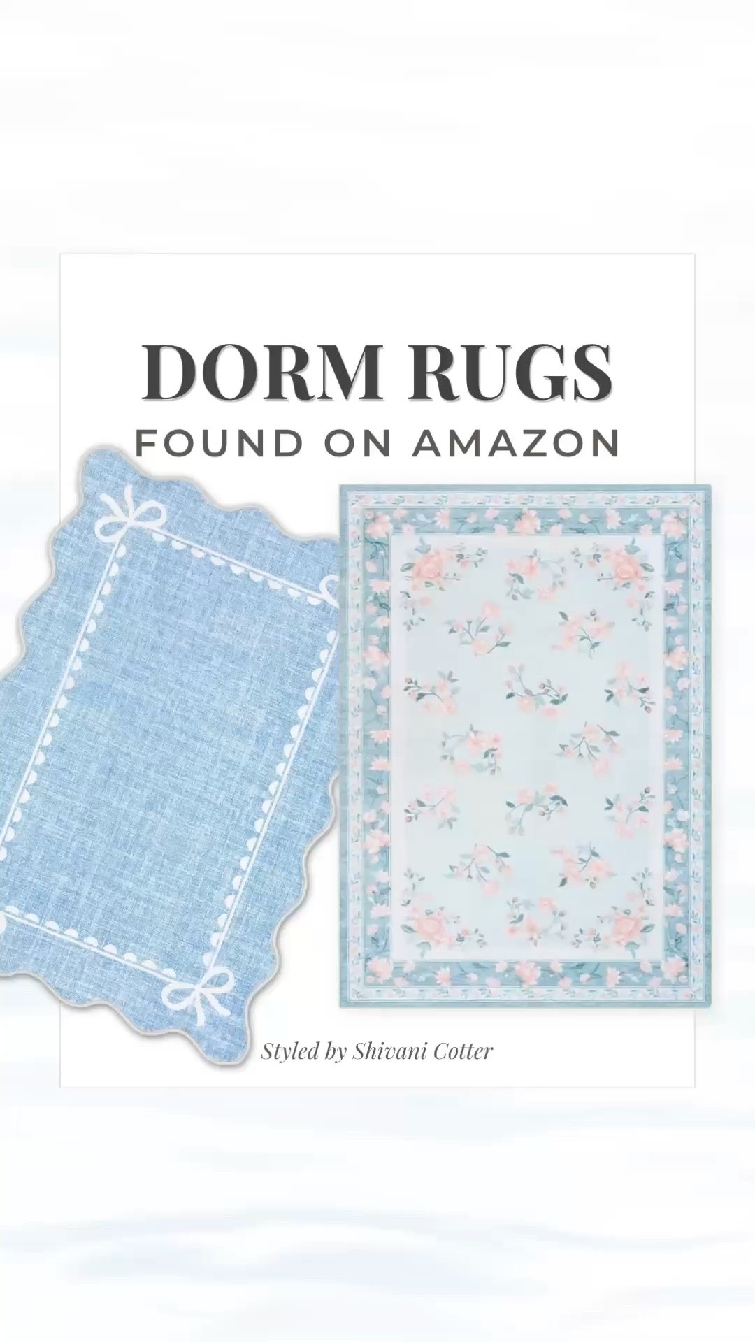 Most dorm floors are not exactly pretty. Adding a rug to your dorm space is an easy way to brighten a room and give it a cozy feel. 
All but one of the rugs included in this edit are washable (even in dorm washing machines). They also transfer well when moving from dorm room to apartment living. 

 #dormrug #teenrug #washablerug #dormdecor #LTKHome