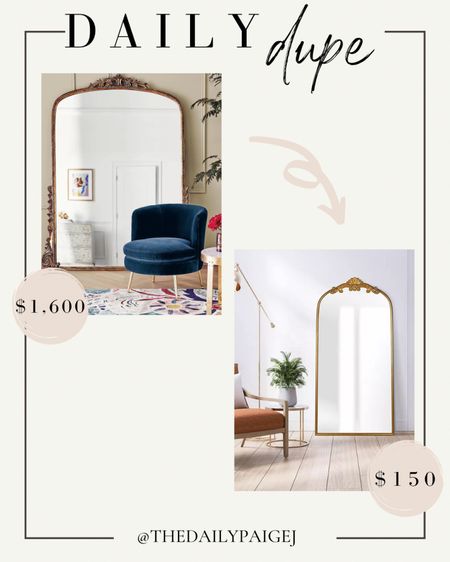This Sam’s club mirror is such a great dupe to the Anthropologie mirror that is close to $1500. This Azalea Park Gold Metal Filigree Leaner Framed Wall Mirror is under $150 and currently in stock in different Sam’s club. You do need a membership, but quick tip, you can find a discounted Sam’s club membership on Groupon for only $20 to be able to purchase. Run!  

#LTKhome #LTKHoliday #LTKFind