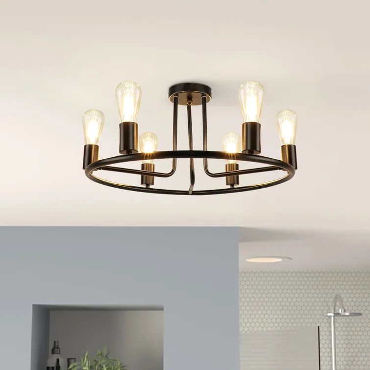 Ilanny 6 - Light Candle Style Cylinder Chandelier | Wayfair Professional