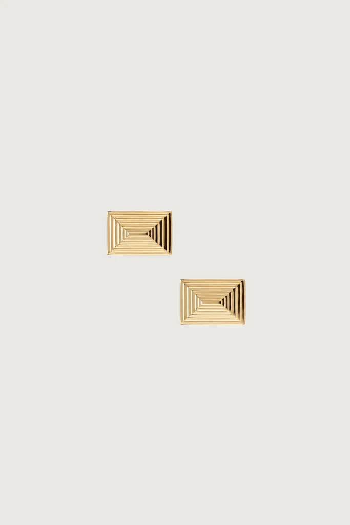 RIDGED STUD EARRINGS | OAK + FORT