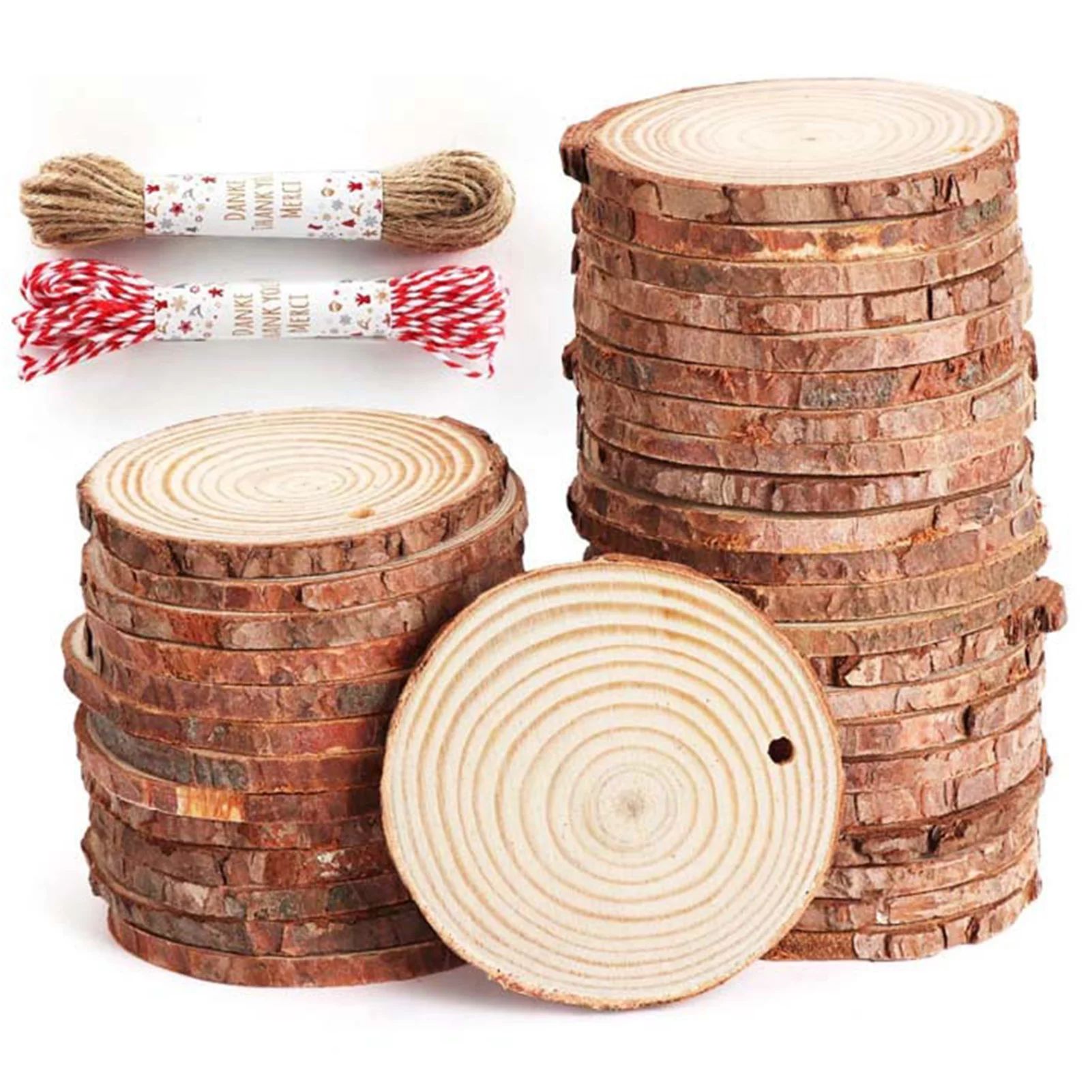 Cheers.US 10Pcs/Set Natural Wood Slices Craft Wood kit Circles Crafts Christmas Ornaments DIY Cra... | Walmart (US)