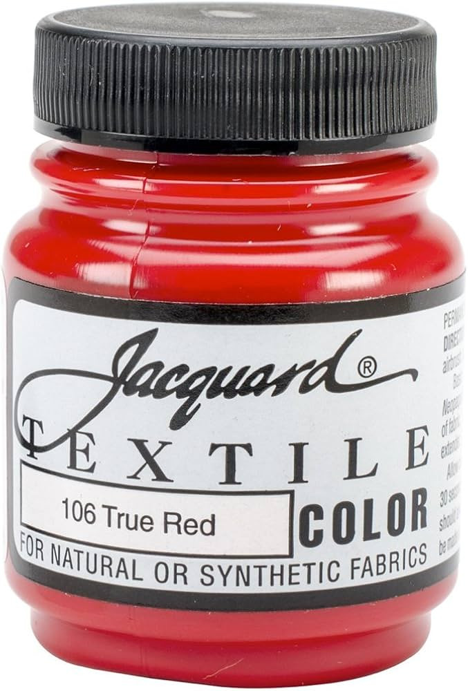 Jacquard Textile Color True Red - Permanent Fabric Paint for Clothes, Furniture Upholstery, Shoes... | Amazon (US)