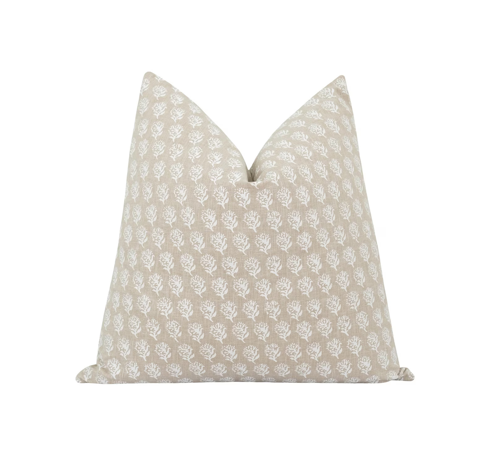 Decorative Floral Pillow Cover, White and Natural Small Scale Floral Pillow Cover for Living Room... | Etsy (US)