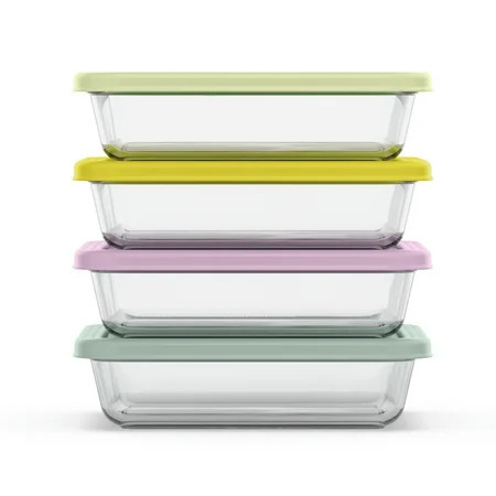 Ello Everyday 4.5 Cup 8PC Glass Meal Prep Set | Walmart (US)