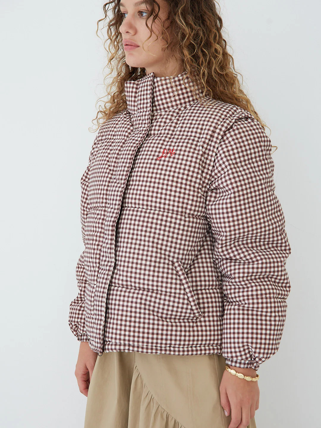 Jennifer Check Puffer
                  
                  Damson Madder | Lisa Says Gah